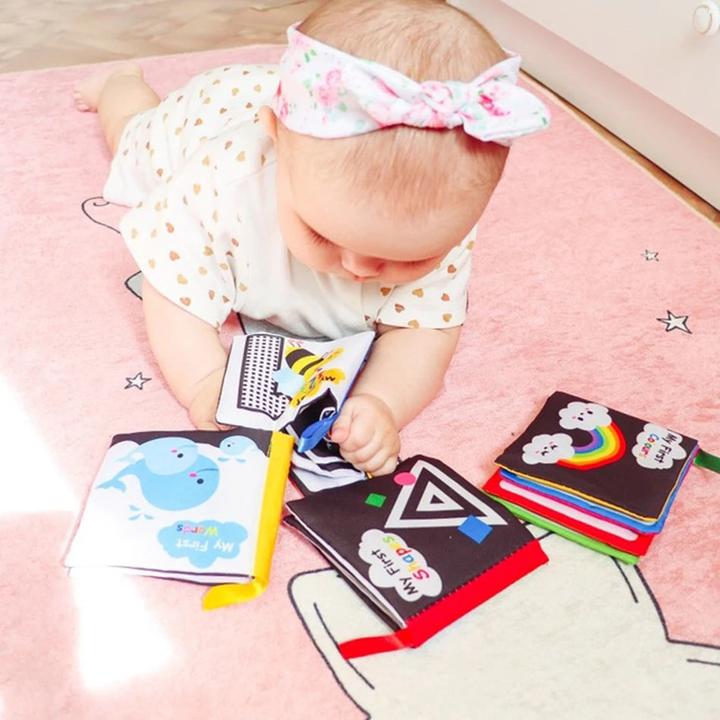 Immagine prodotto Activity Board Libri di stoffa Morbidi libri per bambini Suono frusciante per bambini Libri silenziosi Giocattolo