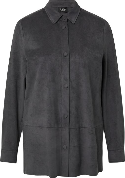 Immagine prodotto s.Oliver Indoor-Jacke Longbluse in Veloursleder-Optik (48)