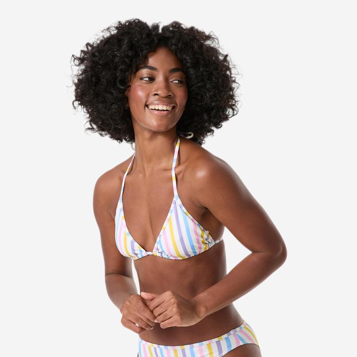 Actual product image Decathlon Bikini-Oberteil Damen gestreift Triangel Polyester (46)