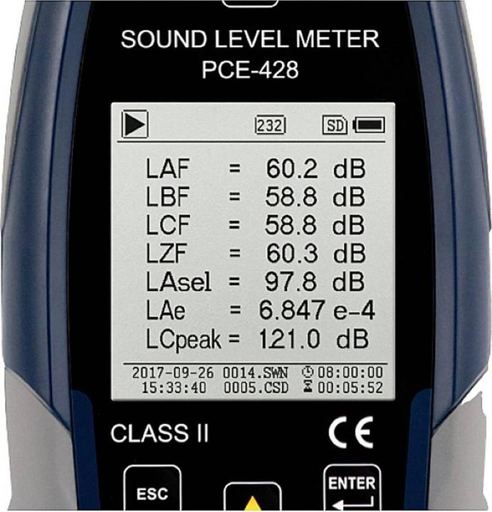 Actual product image PCE Instruments Schallpegelmesser