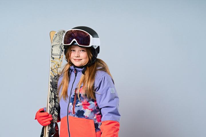 Actual product image Color Kids Girl's Ski Jacket Colorblock with Chest Pocket (134)