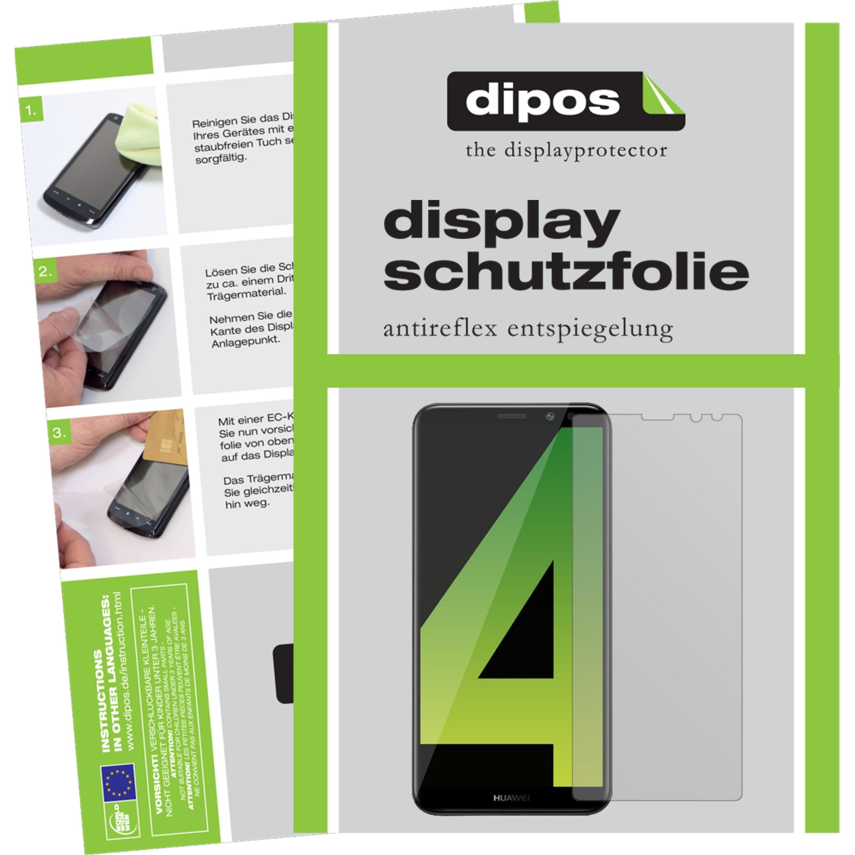 Dipos Displayschutzfolie Antireflex (2 Stück, Huawei Mate 10 Lite), Smartphone Schutzfolie, Transparent
