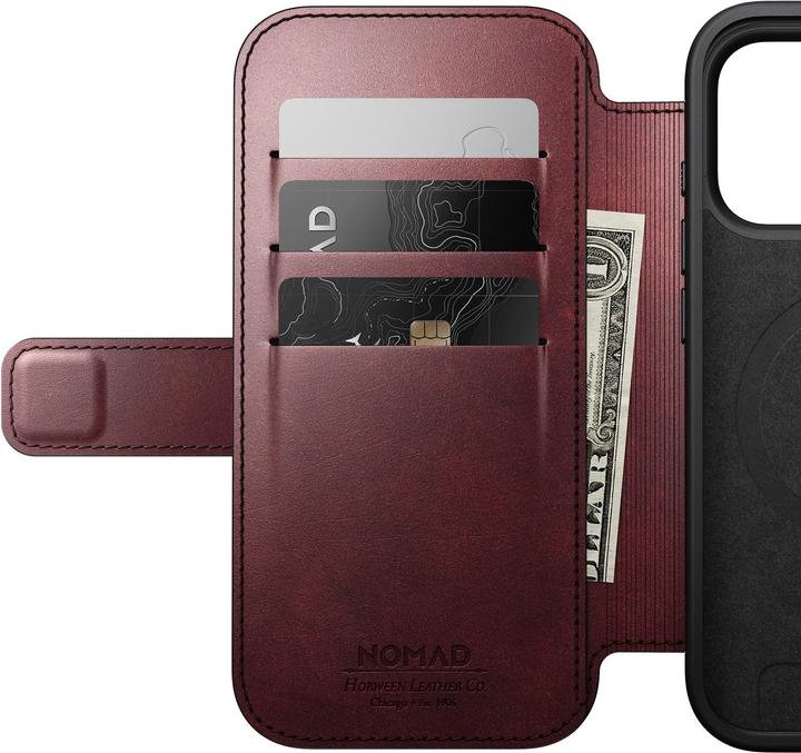 Actual product image Nomad Modern Leather Folio - Lederhülle für iPhone Pro, Horween-Leder (Apple iPhone 17 Pro)