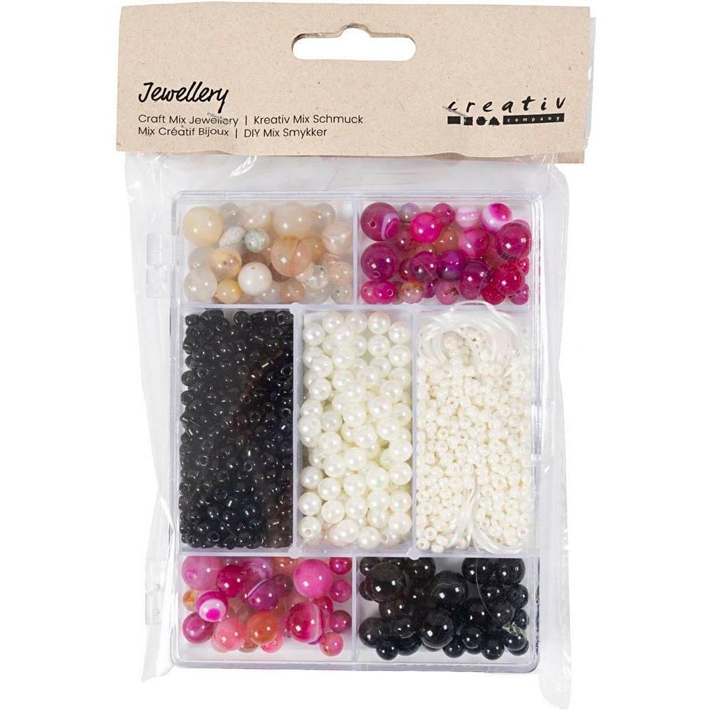 Creativ Company Perlen-Set Kristalle, Sortierte Farben, Packungsgrösse