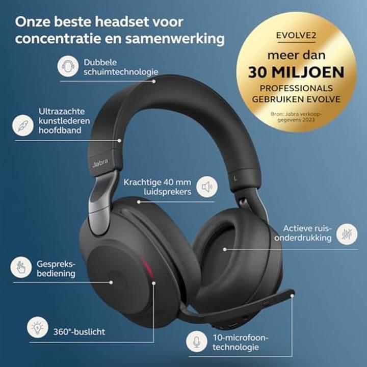 Image du produit Jabra Evolve2 85 (Sans fil, USB-C)