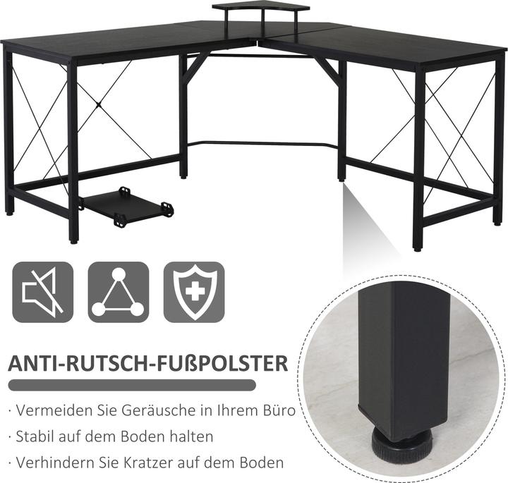 Produktbild Homcom Eckschreibtisch (150 x 150 x 76 cm)