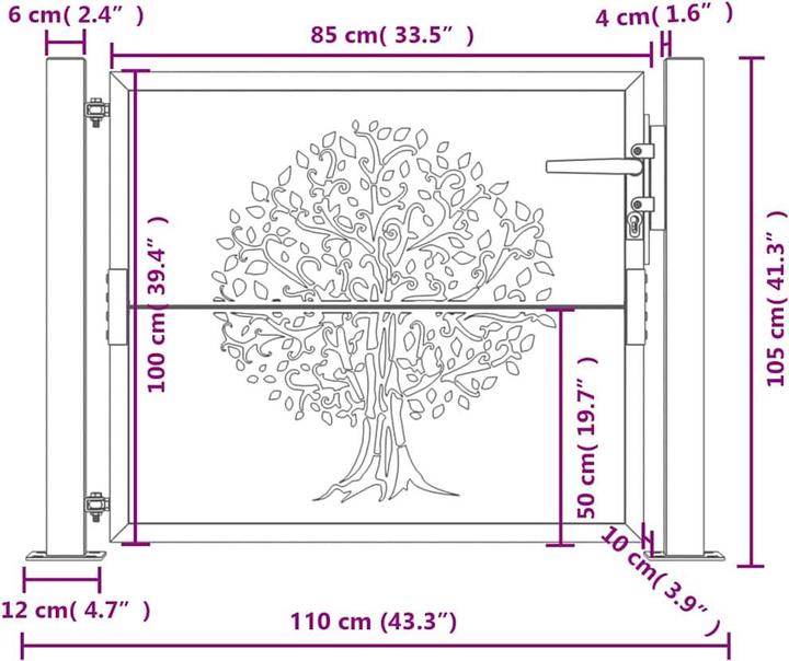 Image du produit vidaXL Gartentor
