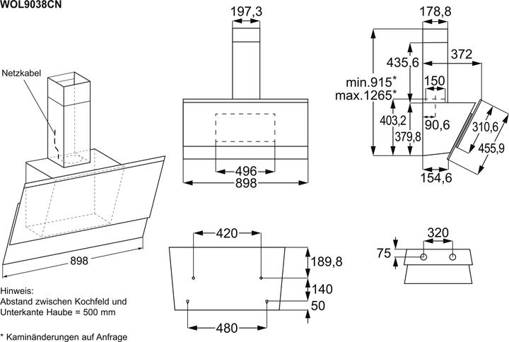 Valori nutrizionali e ingredienti Electrolux WOL9038CN (Cappuccio)