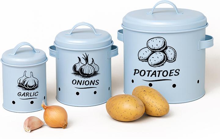 Relaxdays Kartoffel Aufbewahrungsbox 3er Set