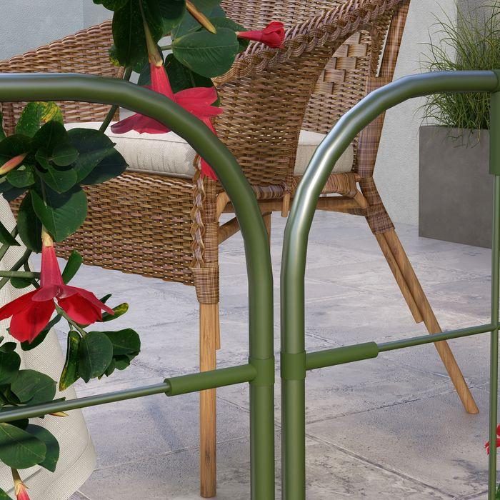 Produktbild Swisshandel24 6er-Set Rankhilfe, Stahl Pflanzenhalter & Rankgitter, Grün (40 cm)