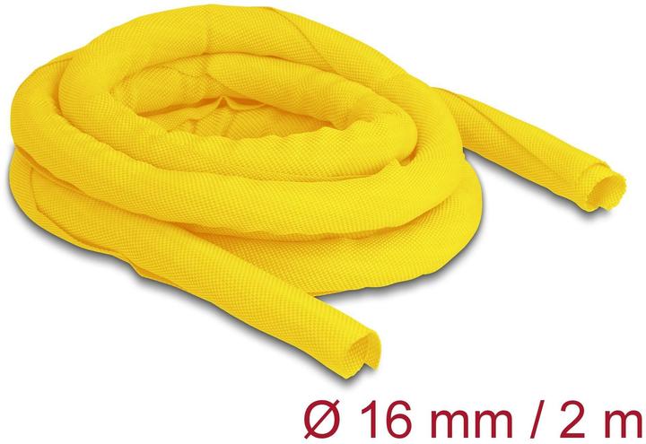Produktbild Delock Kabelschlauch selbstschliessend 2 m x 16 mm Gelb (Kabelschlauch, 200 cm)