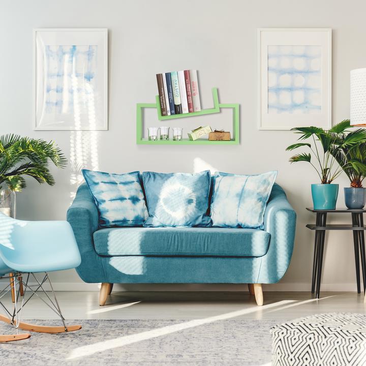 Actual product image Relaxdays Slanted Hanging Bookshelf Set of 2 (50 x 12 x 20 cm)