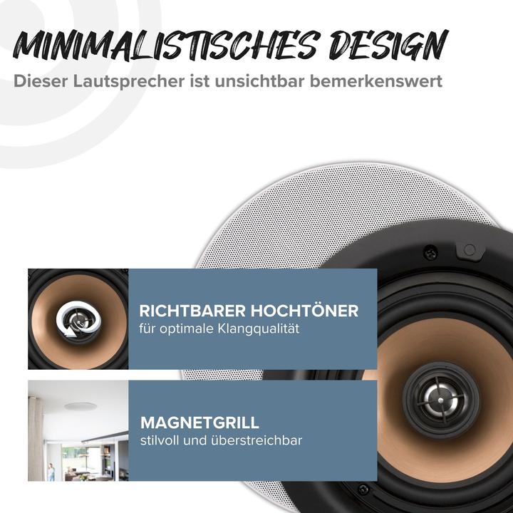 Productafbeelding Artsound - HPRO525, happi, 2-weg inbouw LS, rond, 10-100W, wit (1 paar)