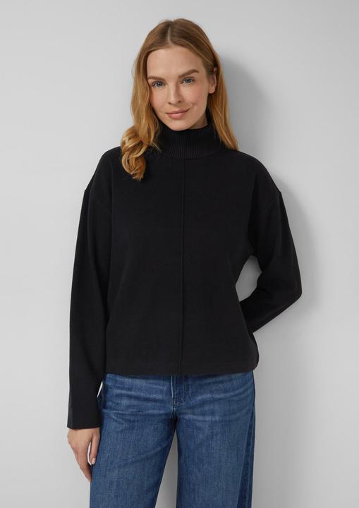 Produktbild s.Oliver Sweatshirt Feinstrick-Pullover mit hohem Rollkragen (36)