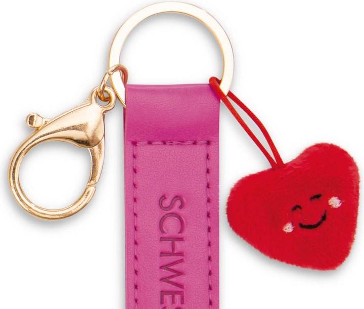 Actual product image Magni NICI Schlüsselanhänger Schwesterherz Kunstlederband mit Herz pink 10cm