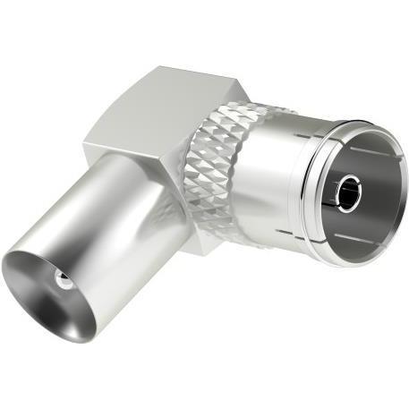 Hama Antennen-Adapter, Koax-Stecker - Koax-Kupplung, 90° (Antennenkabel), Antennenkabel