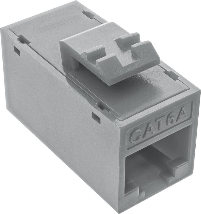 InLine 8er Pack ® Keystone RJ45 Buchse/Buchse, ungeschirmt, Cat.6A, grau (Keystone Modul)