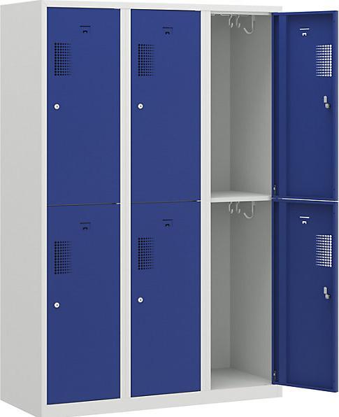 Actual product image eurokraft basic Locker, 6 compartments, width 1200 mm (120 cm, 180 cm)
