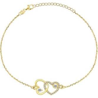 Brilio, Armschmuck, Silver - Romantic gold-plated bracelet with zircons BRC32Y