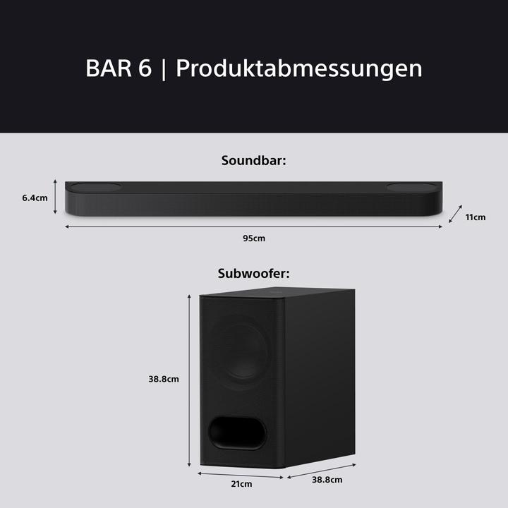Produktbild Sony Bravia Theatre Bar 6 (350 W, 3.1.2 Kanal)