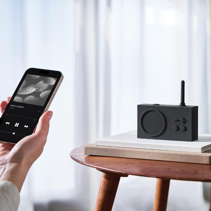 Produktbild Lexon Badkamer Radio Tykho3 Bluetooth Donkergrijs (FM, Bluetooth)