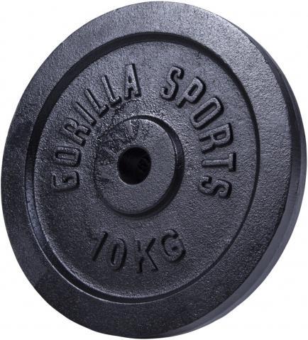Actual product image Gorilla Sports Cast Iron Weight Plate Black 1,25-15 KG (1 x 10 kg)