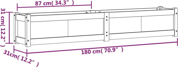 Actual product image vidaXL Planter 2 pcs. Solid pine wood,Material: Solid pine wood