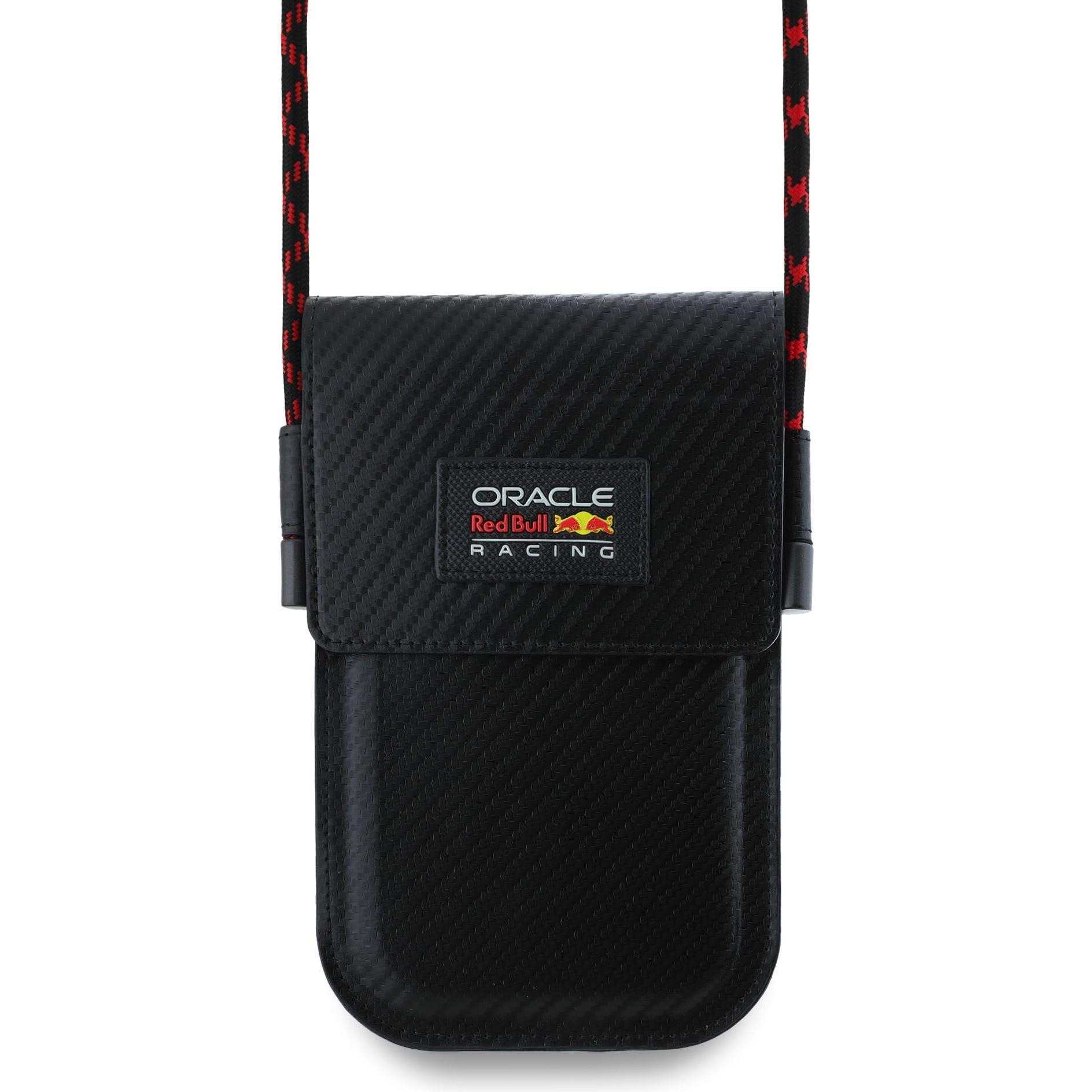Red Bull Racing Red Bull PU Carbon Phone Bag - black (Universale), Cover smartphone, Nero