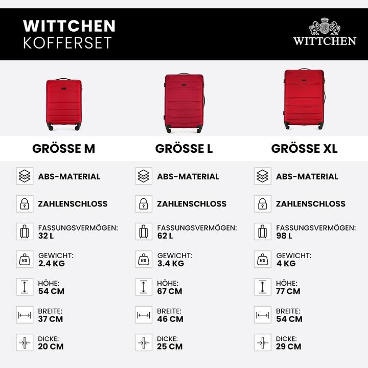 Image du produit Wittchen Valise trolley à coque rigide ABS avec roues multidirectionnelles et système de verrouillage (49 l)