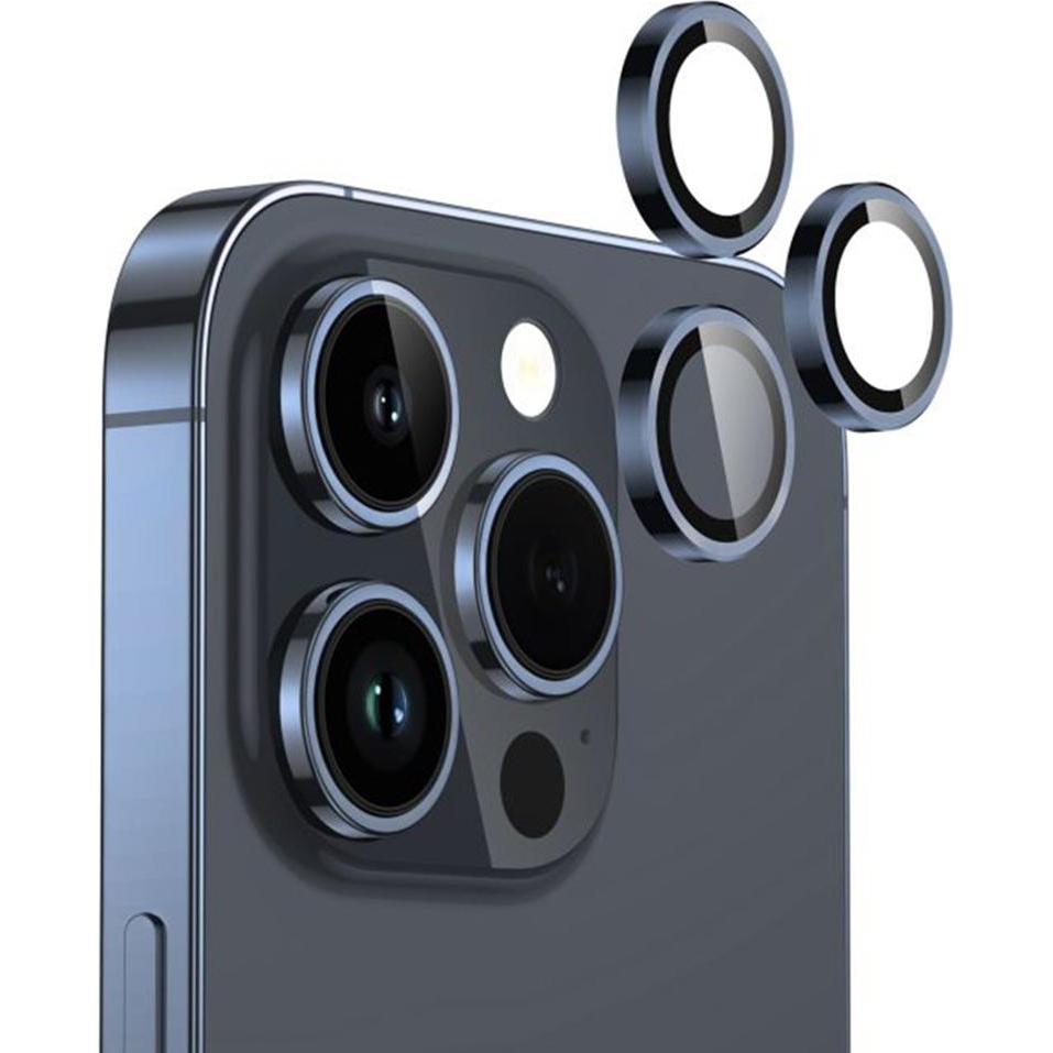 Lito - S+ Camera Glass Protector - iPhone 15 Pro / iPhone 15 Pro Max - Blue Titanium (1 pz., Apple iPhone 15 Pro, Apple iPhone 15 Pro Max), Pellicola 