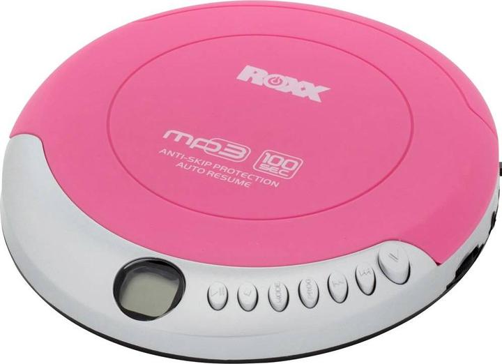 Immagine prodotto Roxx PCD 501 rosa Lettore CD portatile CD, CD-R, CD-RW, MP3 Rosa, argento