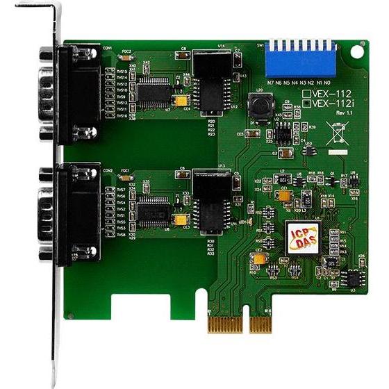 Moxa PCI EXPRESS KORT, 2 PORT RS-23, Netzwerkadapter
