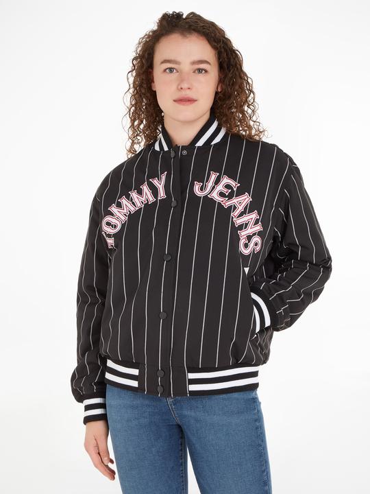 Produktbild Tommy Hilfiger Tommy Jeans Pinstripe Letterman Bomberjacke - 88915 (XS)