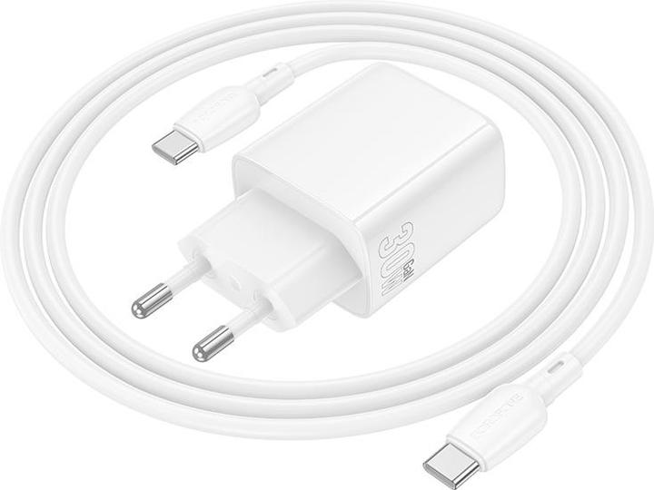 Immagine prodotto Borofone Caricabatterie da rete BN29 Fuente - USB + Tipo C - QC 3.0 PD 30W con cavo da Tipo C a Tipo C, (30 W)