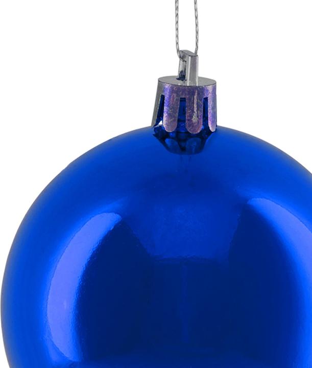 Productafbeelding Relaxdays - Weihnachtskugeln 50er Set, Blau/ Silber, 7 x 6 cm (50 -Part)