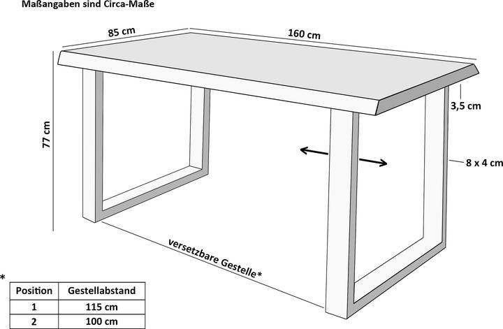 Actual product image SAM Milo (160 x 85 x 77 cm)