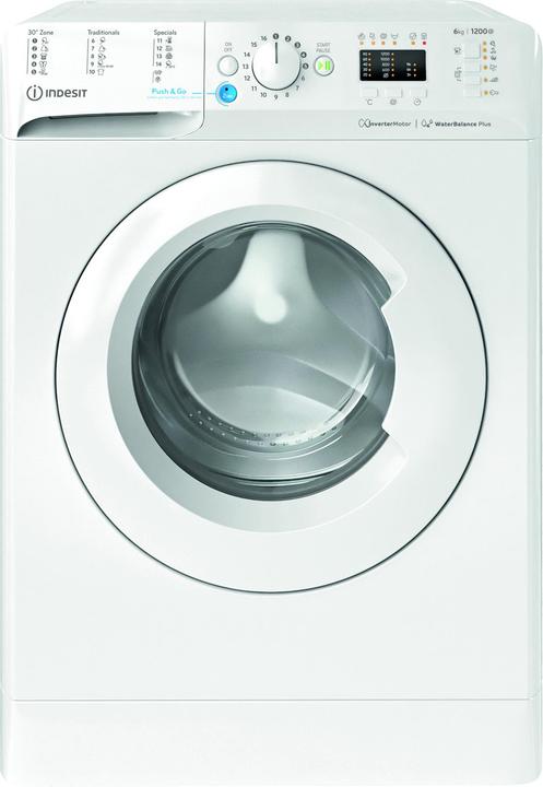 Indesit Washing machine BWSA 61294 W EU N, C, Front loading, Washing capacity 6 kg, 1151 RPM, Depth (6 kg)