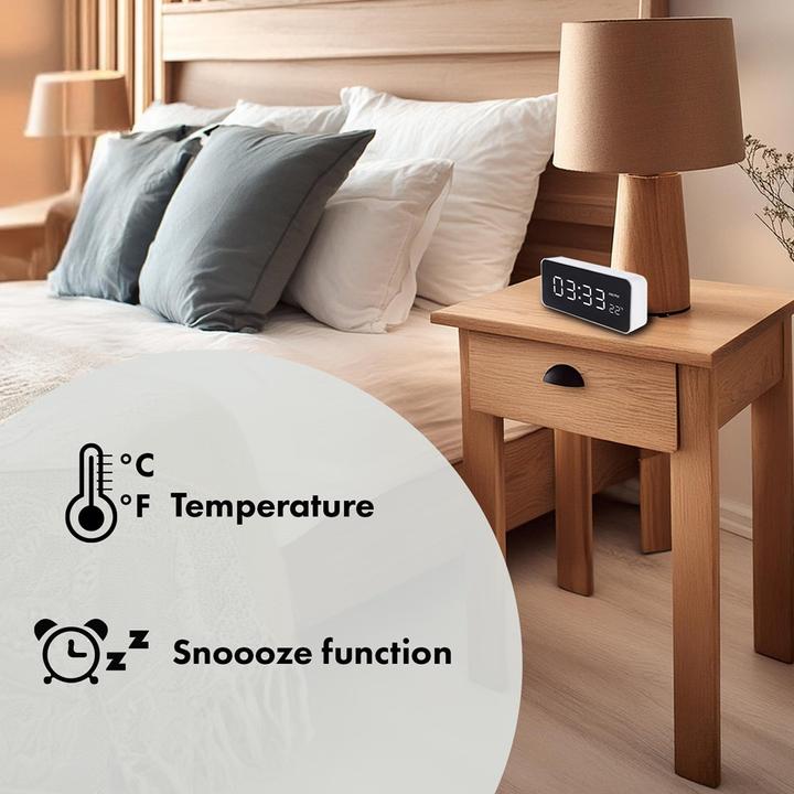 Actual product image Greenblue GB397 Clock with alarm and thermometer