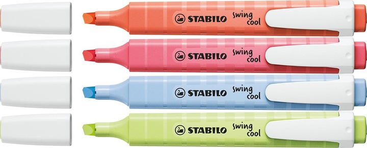Produktbild STABILO swing cool Pastel Textmarker (Pastellfarben, 4 mm, 4 x)