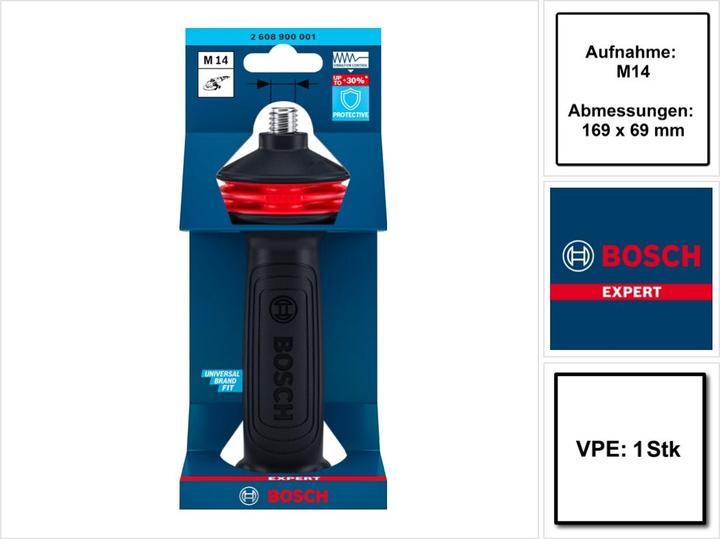 Actual product image Bosch Professional Zubehör EXPERT Handle for Vibration Control M14 angle grinder, 169 x 69 mm