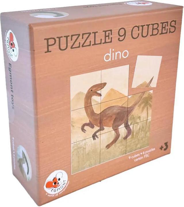 Actual product image Egmont Dino cube puzzle (9 pieces)