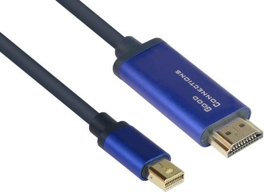 Immagine prodotto Good Connections GC 4844-SF030B Da Mini DP 1.4 a HDMI 2.0 A maschio 4Ka60Hz 3 m blu (3 m, HDMI)