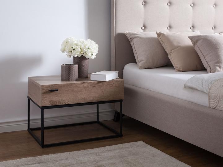 Produktbild Beliani Nachttisch dunkler Holzfarbton rechteckig 41 x 55 cm CAIRO (55 x 41 x 39 cm)