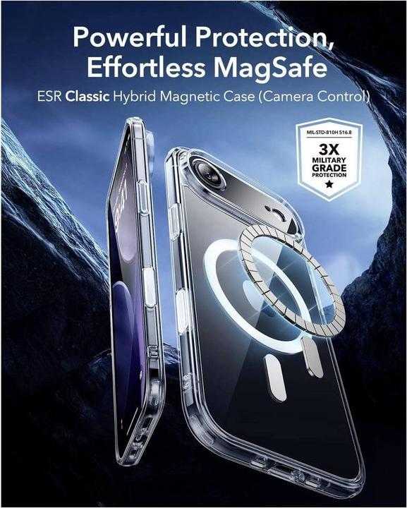 Actual product image ESR Classic Hybrid Magnetic Case (Camera Control) (Apple iPhone 17, Apple iPhone Air)