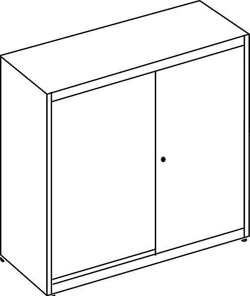Actual product image Mauser Sliding door cabinet (120 x 43.5 x 118 cm)