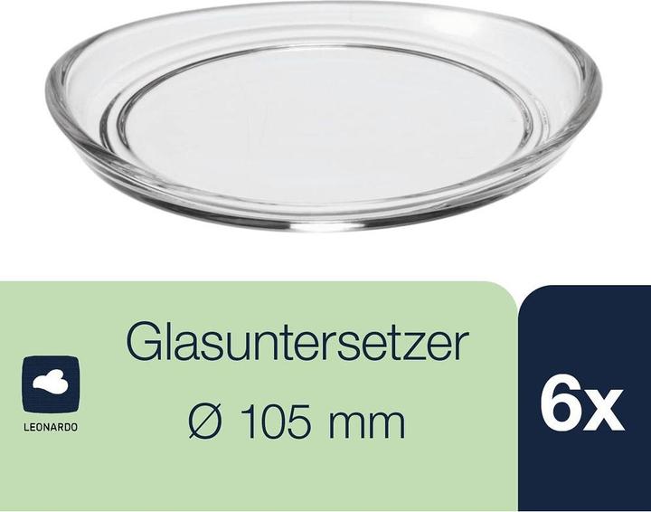 Produktbild Leonardo Unterteller Loop 6 Stück, Transparent (6x, Glasuntersetzer)