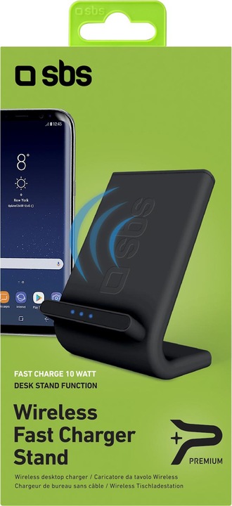 Immagine prodotto SBS Caricatore wireless da tavolo con funzione di supporto (10 W)