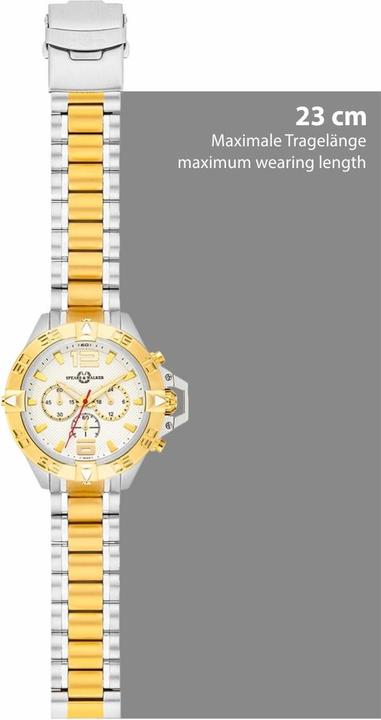 Produktbild Spears & Walker Herren Quarzuhr Varus II Edelstahl silber/gelbgold - 23246 (Chronograph, 50 mm)
