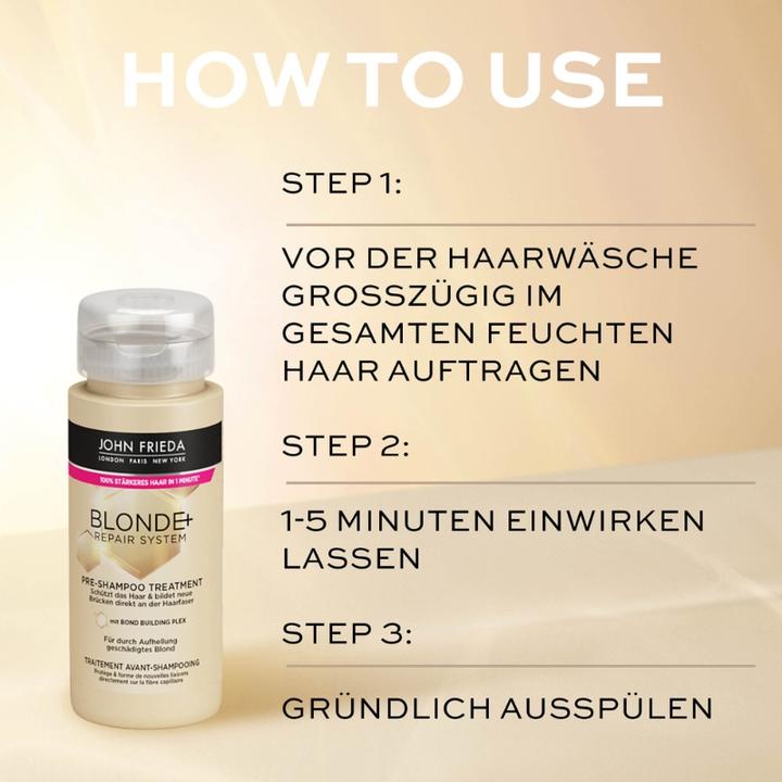 Produktbild John Frieda Blonde+ Repair System - Blond+ Set (600 ml, Flüssiges Shampoo)