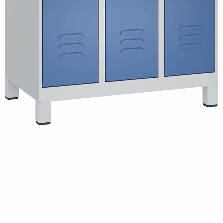 Produktbild C+P Doppel-Garderobenschrank Classic Plus, Abteilbreite 40 cm, mit Füssen (120 cm, 185 cm)